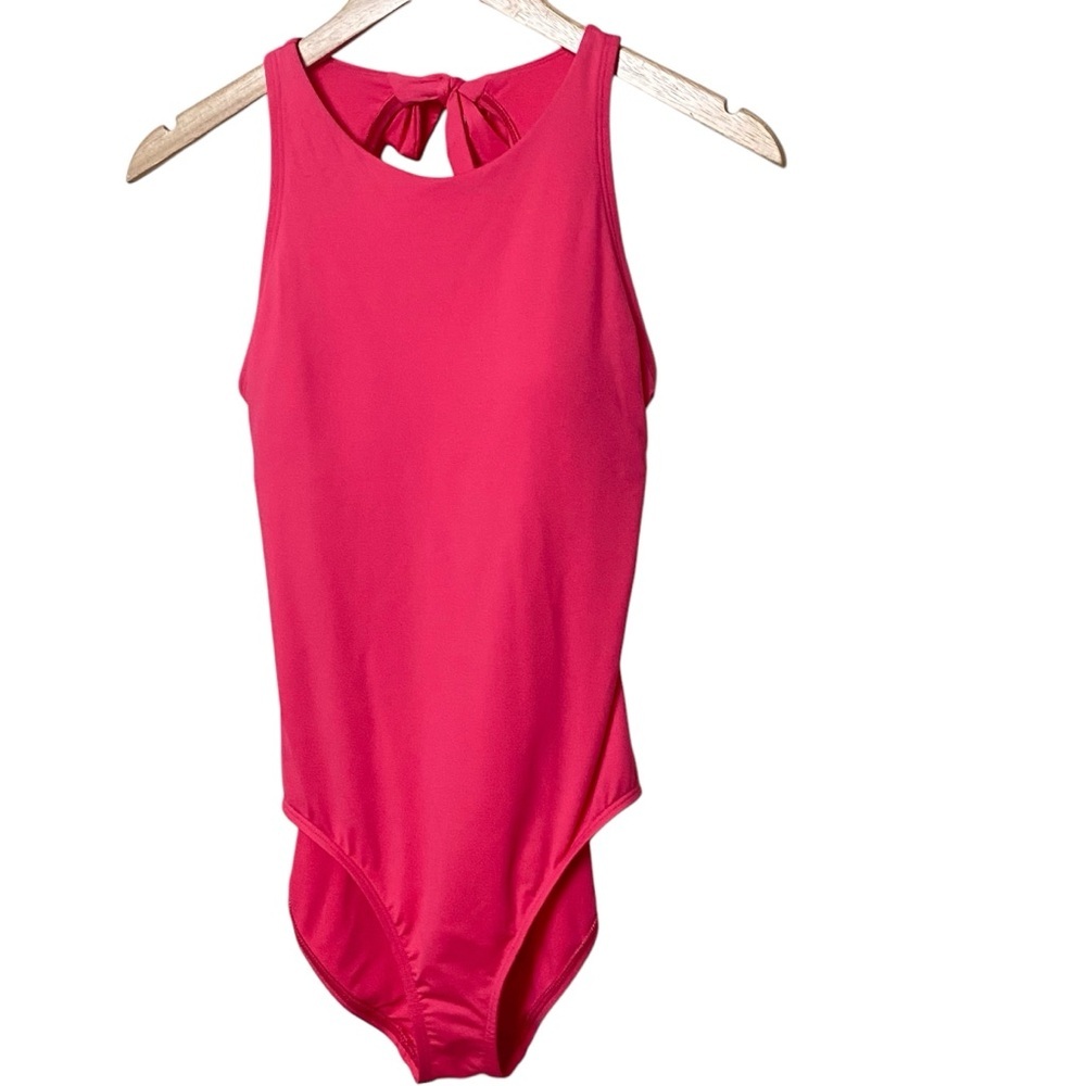 Tommy Bahama Pink (Coral) One Piece Swimsuit High-Cut Racerback SZ 8